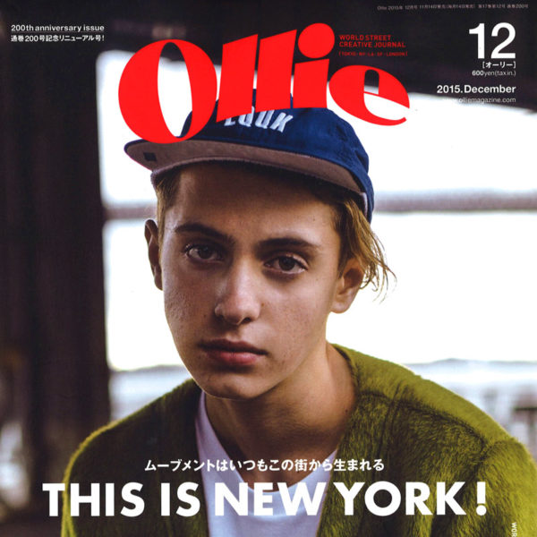 雑誌【ollie】12月号：”MUZE"ライダースジャケットを掲載して頂きました