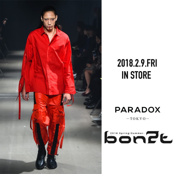 2.9.(FRI) IN STORE【PARADOX】18SS COLLECTION