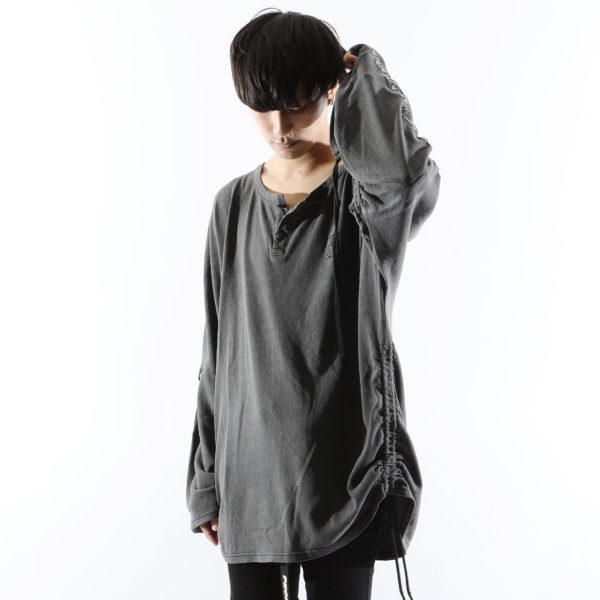 【NEW ARRIVAL】SILLENT FROM ME – CLOUD -Henley Neck Drawstring Cutsew-
