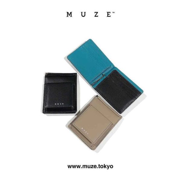 【NEW ARRIVAL】MUZE TURQUOISE LABEL – MUZE LEATHER BILL CLIP WALLET